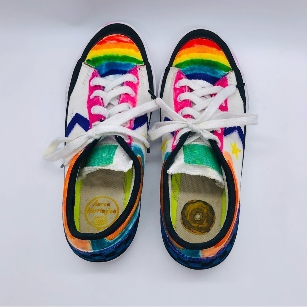 CONVERSE AARON HERRINGTON CANVAS SNEAKERS WITH 2 STARS SIZE M6/W8 - Picture 2 of 15